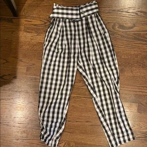Kendall + Kylie Gingam Cropped Pants